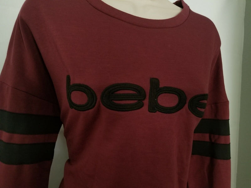 BEBE SPORT Fleece Lined Striped Sweatshirt  Gorgeous