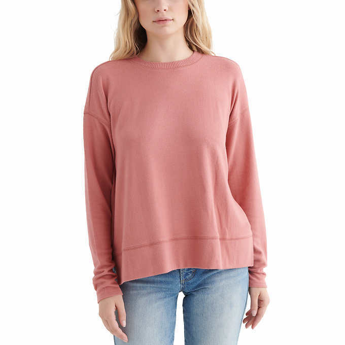 Lucky Brand Women's Long Sleeve Cozy Crewneck Sweater