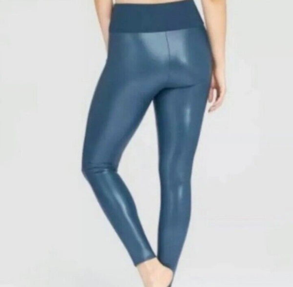 Assets by Spanx NEW Faux Leather Shaping Leggings Pants