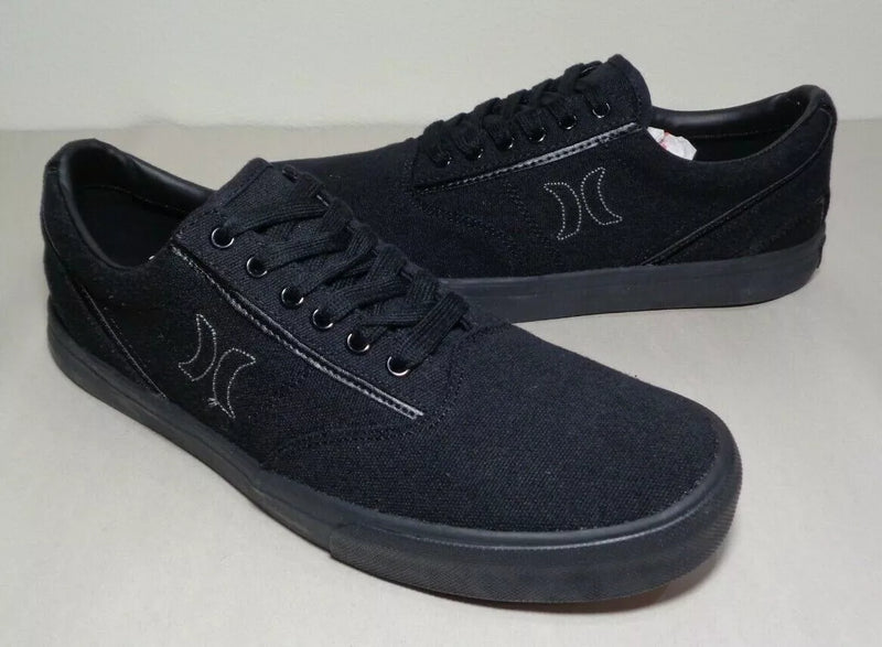 Hurley  M ARLO LACE Black Canvas Sneakers New Men's Shoes