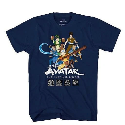 Boys Girls AVATAR The Last Air Bender T-shirt Navy Blue