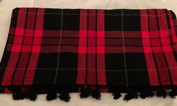 Christmas Table Red Plaid Runner Black Buffalo 14 x 64 “ Target Nwot