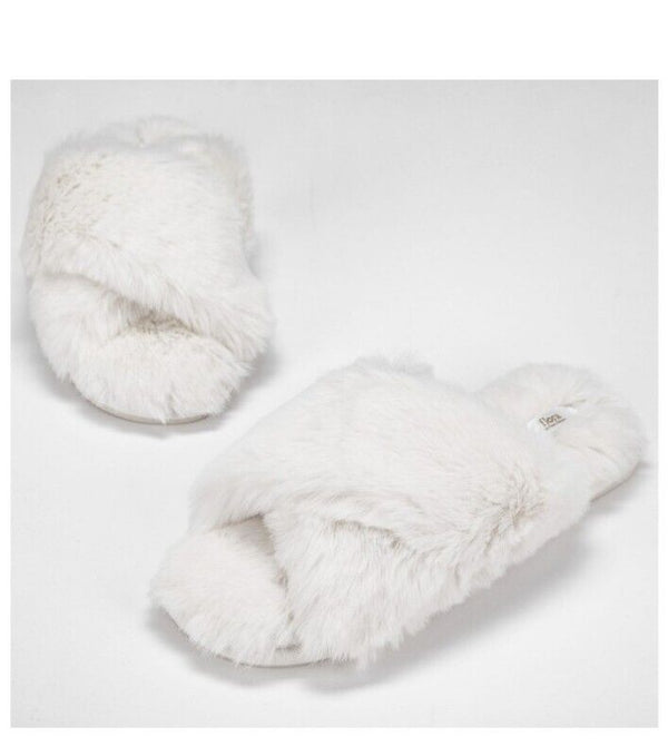 Flora Nikrooz Ladies Criss Cross Slide Slippers