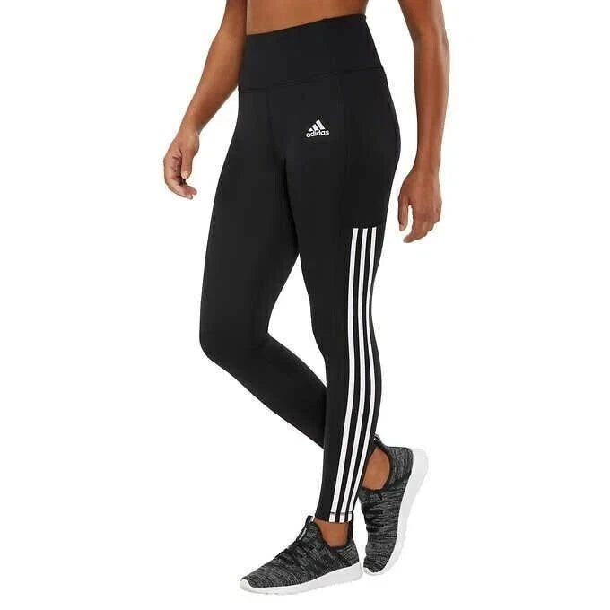 Adidas Women’s Three Stripes Aeroready Leggings Black Athletic Yoga Gym