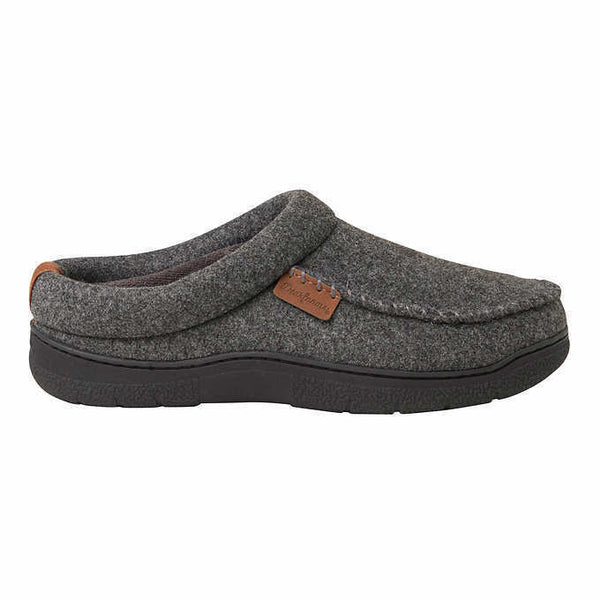 DEARFOAMS Men's Slip-On Slippers In Dark Heather