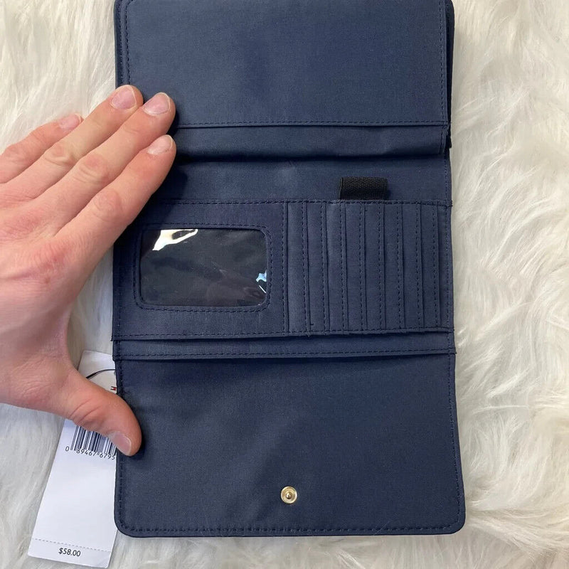 Tommy Hilfiger Genuine Leather Wallet, Navy Blue