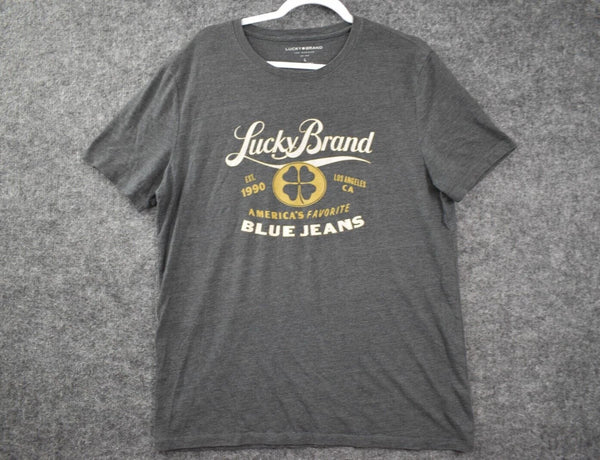 LUCKY BRAND Men's Short Sleeves Graphic Crew Neck T Shirt