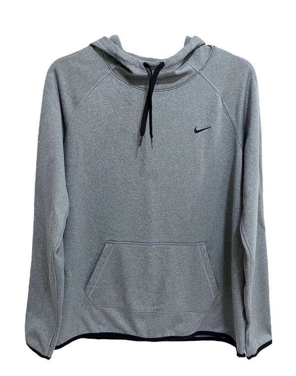 Nike Dri-Fit Gray Embroidered Logo Long Sleeve Hoodie Sweatshirt Adult Size S
