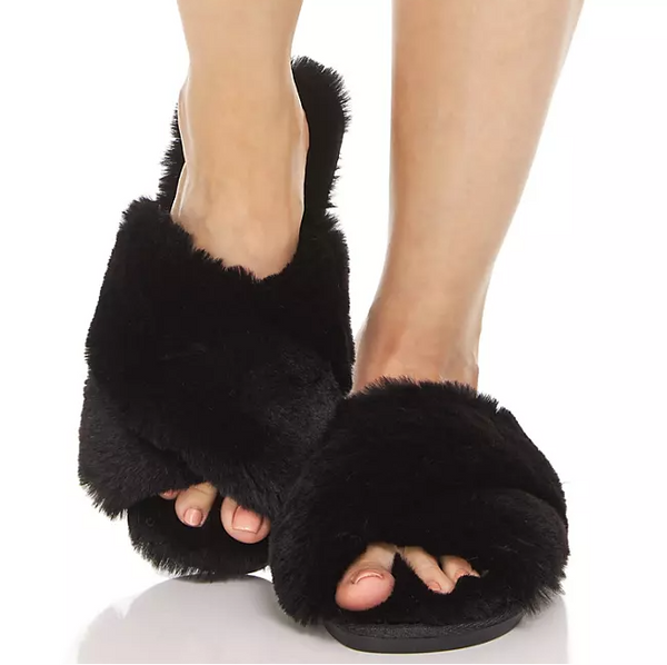 FLORA NIKROOZ VICTORIA TEDDY CRISS CROSS SLIPPER