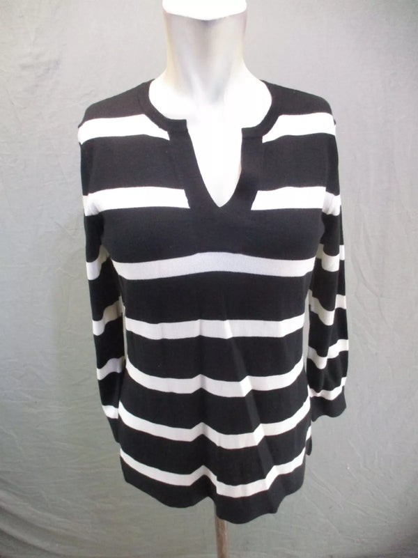 VAN HEUSEN Womens Multicolor Striped V-Neck Stretch Sweater 308