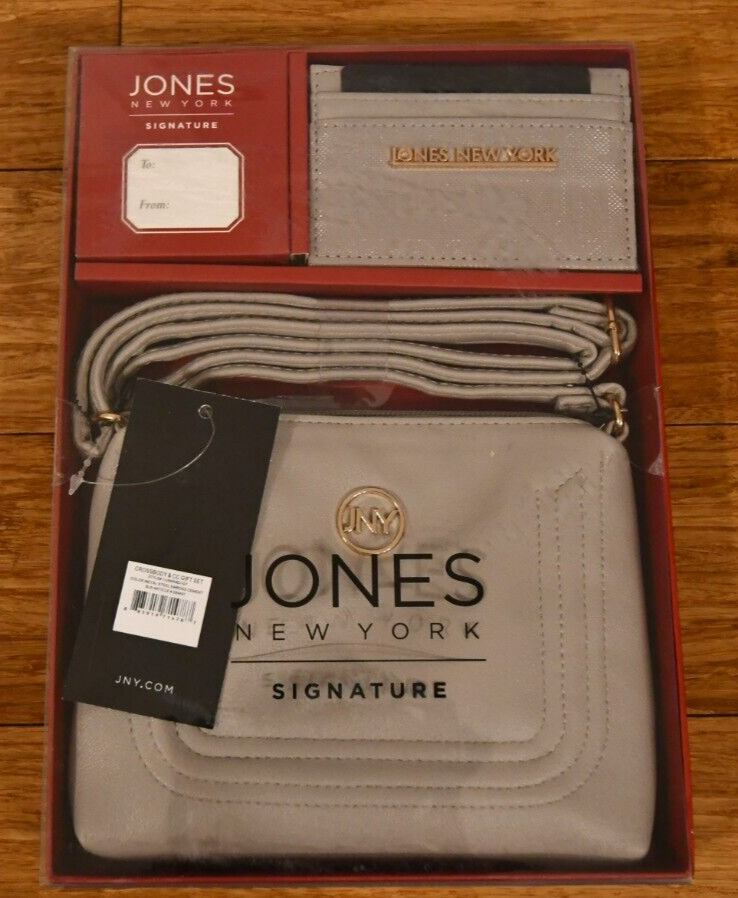 Jones New York Signature Gray Crossbody Purse & Gift Set