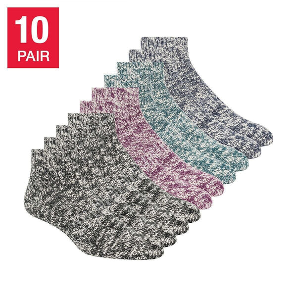 Weatherproof Vintage Women's 10-Paris Soft Cotton Blend Ankle Boot Socks