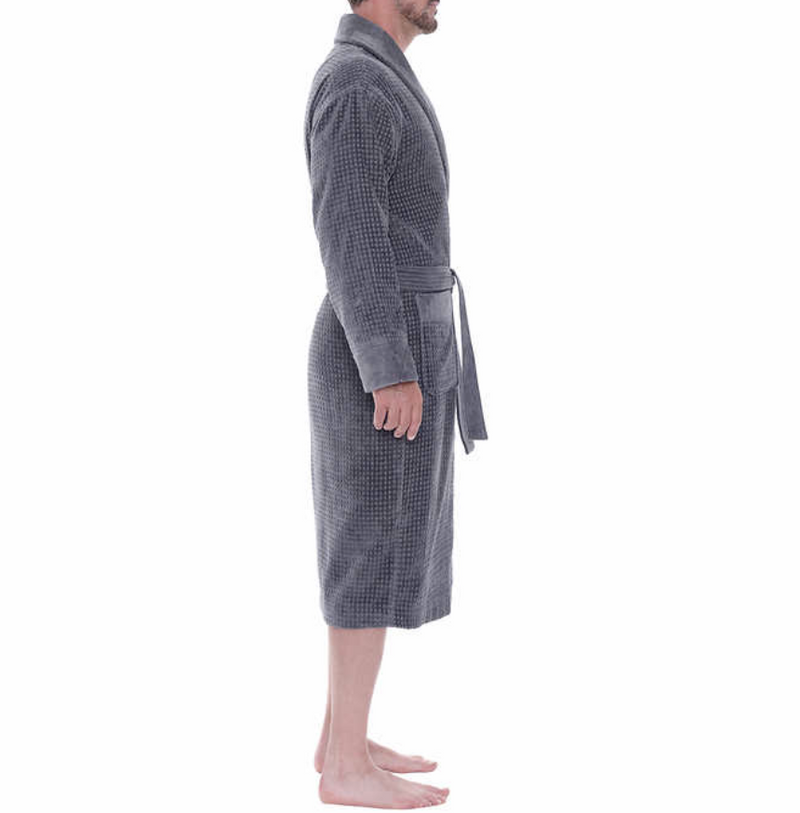Majestic International Men's Basic Terry Velour Shawl Robe