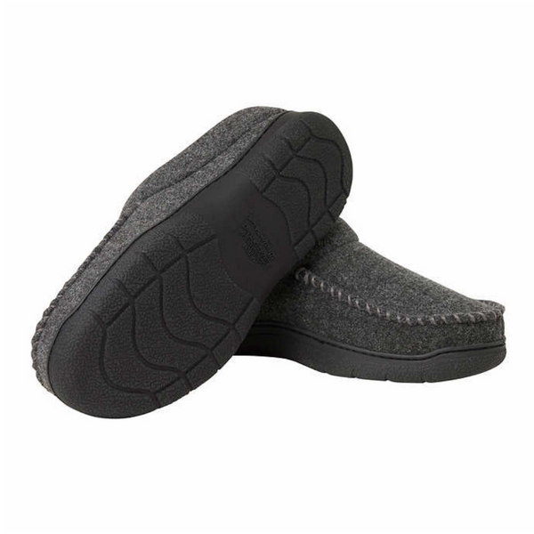 DEARFOAMS Men's Slip-On Slippers In Dark Heather