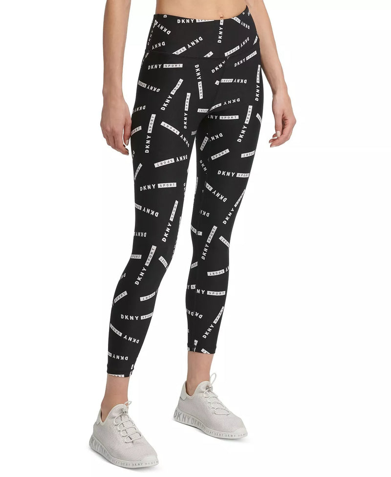 DKNY High-Waist 7/8 Length Stretch Logo Leggings