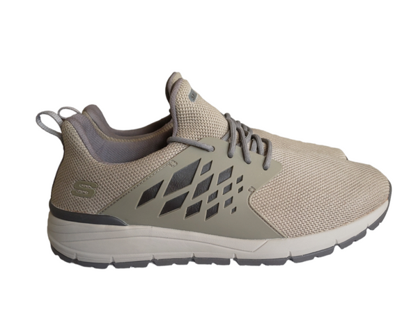 Skechers Mens Taupe 210050 Volero ARZA Memory Foam Lace Up Sneaker Shoes