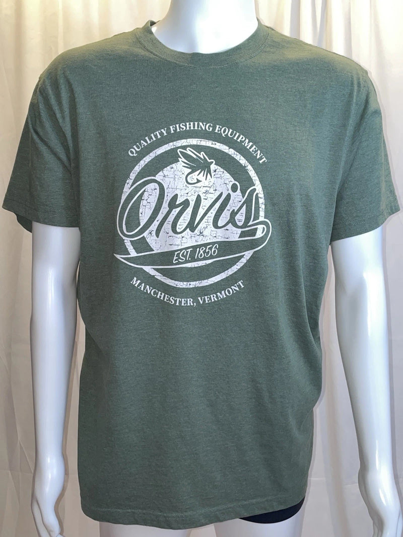Orvis Fishing Men’s Green Cotton Blend T-Shirt Manchester Vermont