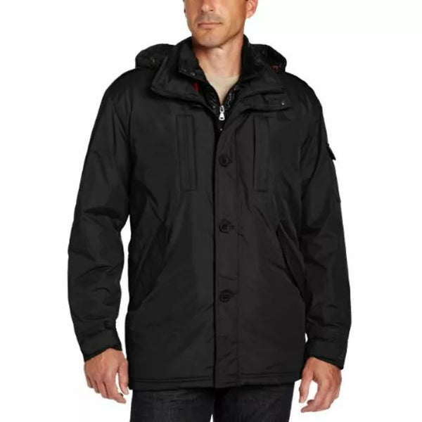 Hawke & Co Men's Cullen Removable Hood Heavyweight Warm Bib Jacket