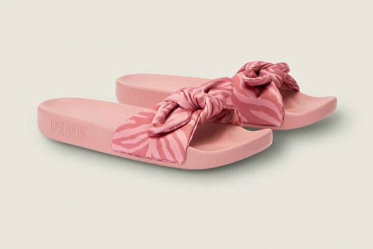 Victoria's Secret Pink Bow/Single Strap Slides