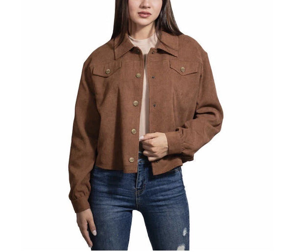 Wrangler Ladies' Corduroy Cropped Shirt Jacket