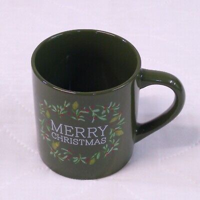 Threshold Merry Christmas Stoneware Coffee Tea Mug Green 16 Oz NWT