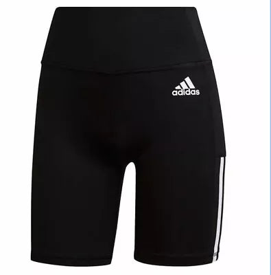 Women’s Adidas 3-Stripe Aeroready Active Biker Short Black/White,