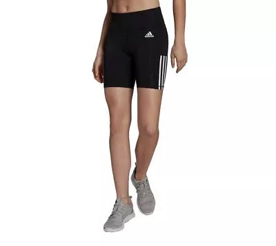 Women’s Adidas 3-Stripe Aeroready Active Biker Short Black/White,