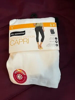 No Nonsense Women's Ultimate Cotton Capri Legging White