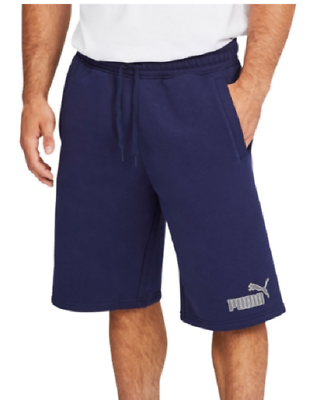 PUMA Men's Drawstring Waist Side Pocket Fleece Shorts,