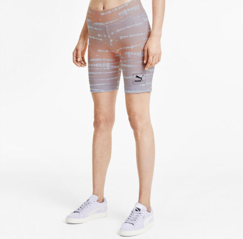 Puma Women's Aop Tie Dye Biker Short - Multicolor / Orange