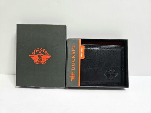 Dockers Handcrafted Bifold Wallet Black With Logo