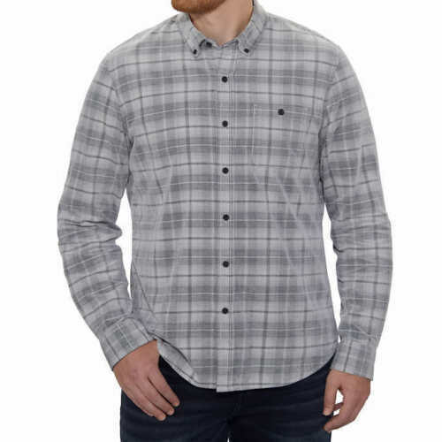 COPPER & OAK Men's Long Sleeve Plaid Corduroy Shirt