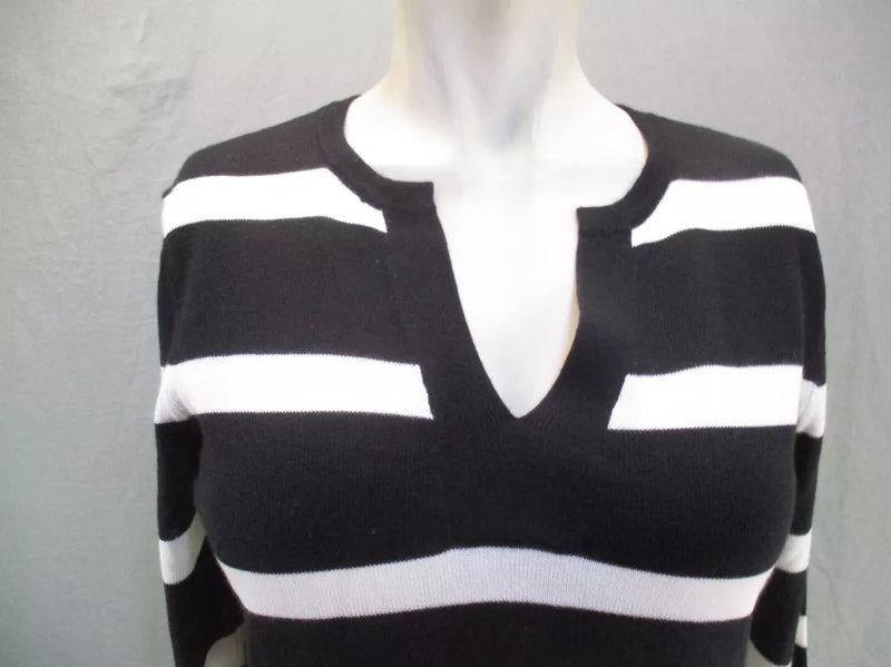 VAN HEUSEN Womens Multicolor Striped V-Neck Stretch Sweater 308