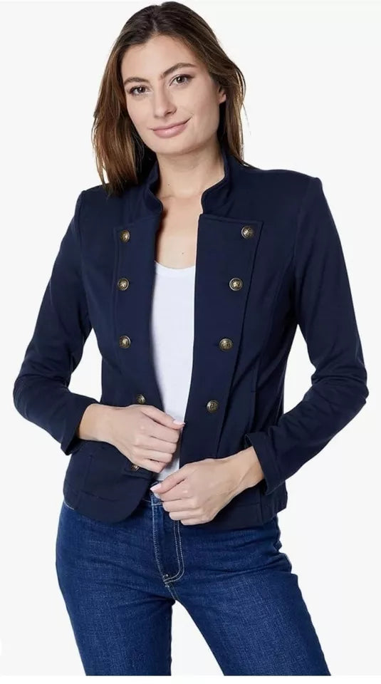 TOMMY HILFIGER Casual Band Blazer Jacket Women's Sky Captain