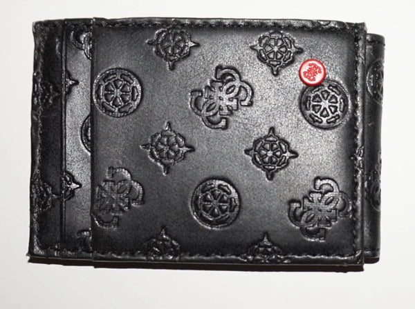 Guess Magnetic Front Pocket ID Holder Bifold Wallet Embossed Valet Gift Box