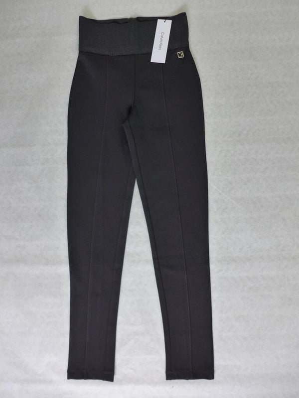 Calvin Klein Women's Modern Essential Power Stretch Legging with Waistband, Black