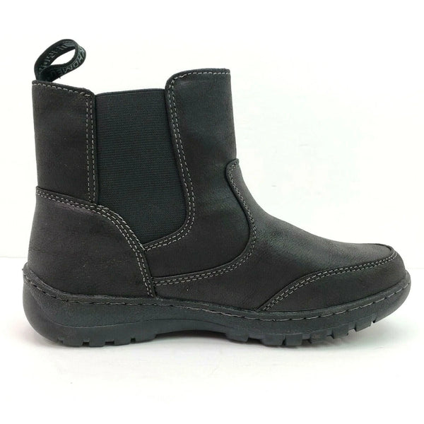 Khombu Women's Black Charlotte Cushioned Footbed Pull-On Boots