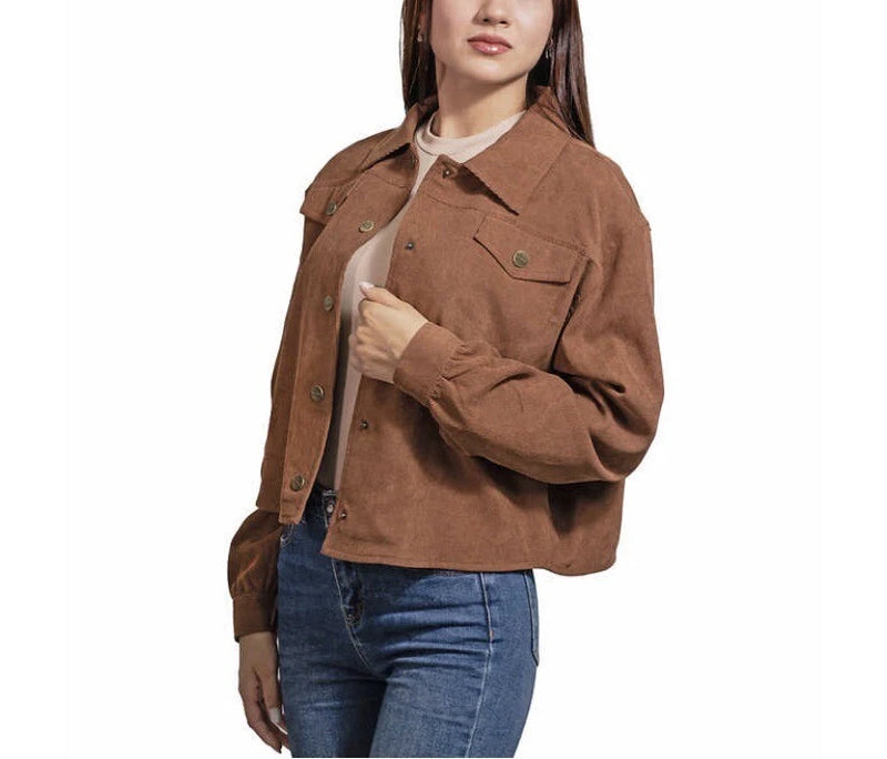 Wrangler Ladies' Corduroy Cropped Shirt Jacket