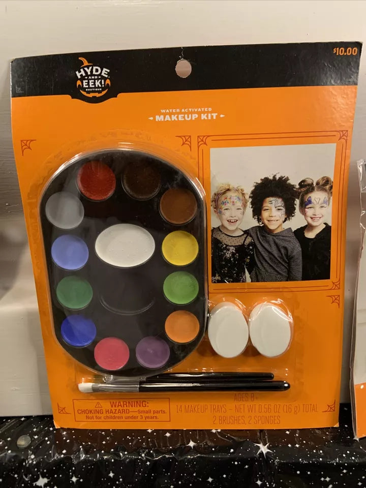 Face Paint Kit for Kids, Halloween Makeup Kit, Tattoos, Werewolf Kit ,treat Bag.