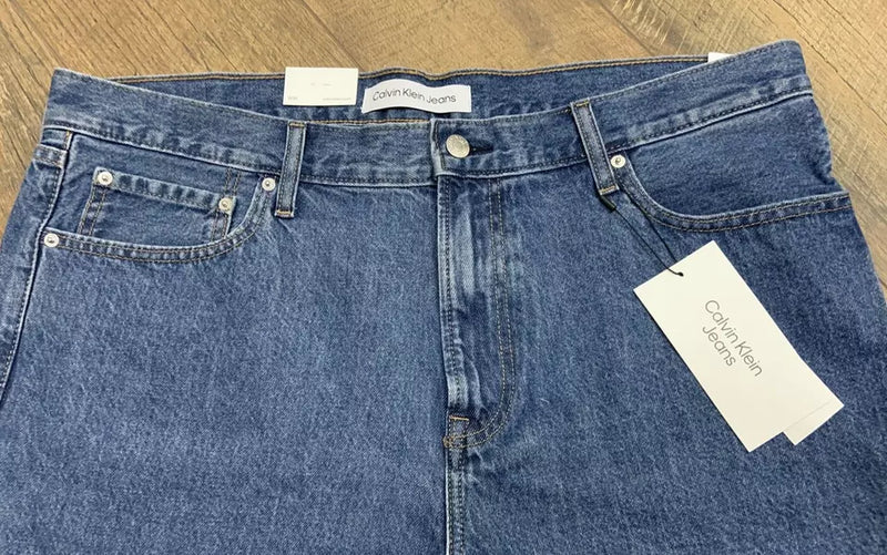 Calvin Klein Mens Bottoms Blue Denim 100% Cotton Jean Shorts