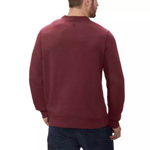 G.H. Bass & Co. Men's Sweatshirt Crew-VELVET MAROON HTR