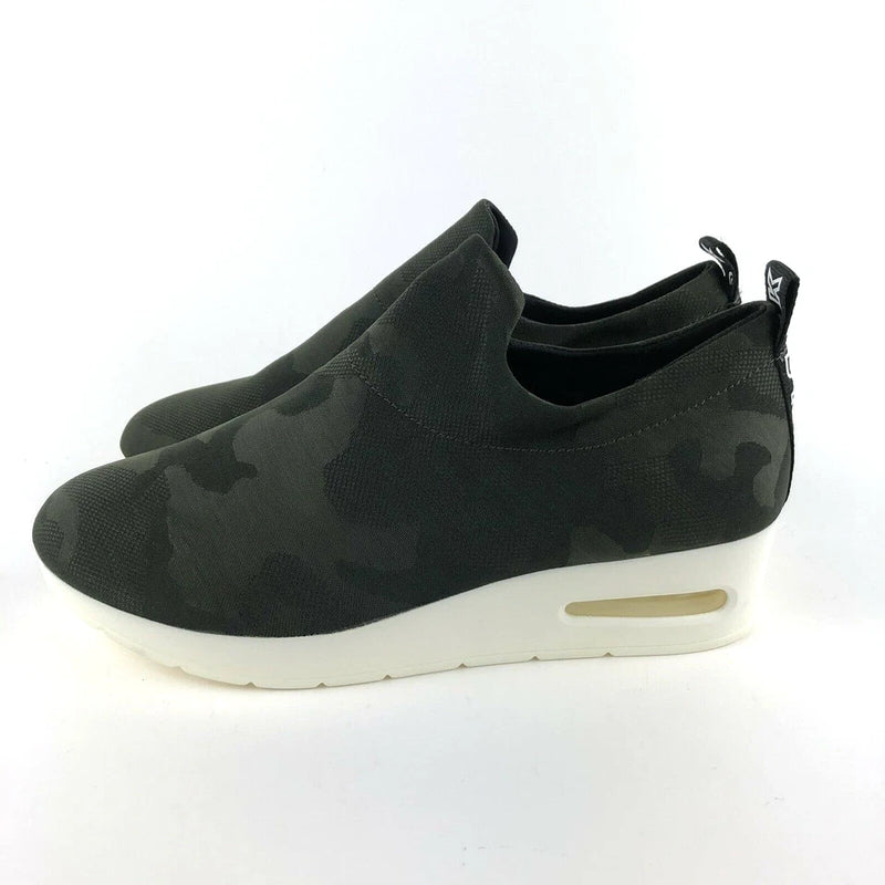 DKNY Women's Angie Low Top Slip-On Wedge Fashion Sneakers (Camo Green)