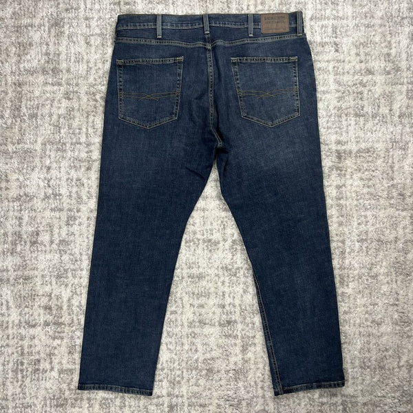 Levis Signature Jeans Men 40x30 Regular Taper S47 Dark Wash Faded Distressed