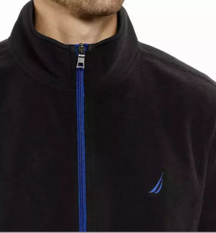 NAUTICA LONG SLEEVE QUARTER-ZIP SWEATER black