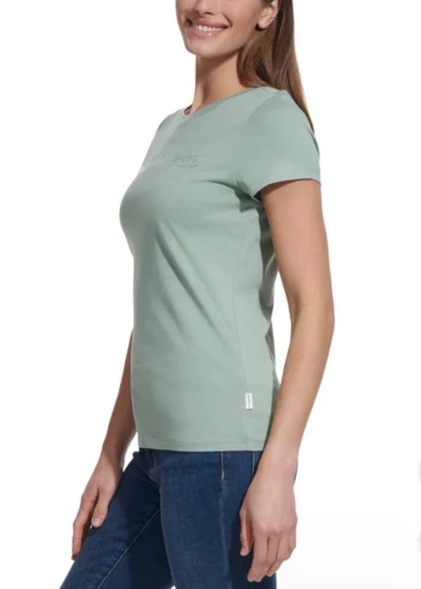 Women T-shirt Crew Neck Calvin Klein Jeans Logo Tee Shirt Ladies'