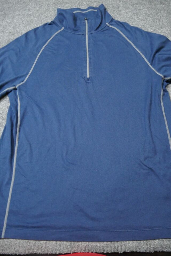 Cloudveil Pullover Mens Large Blue Quarter Zip Lightweight Outdoors Gym Men