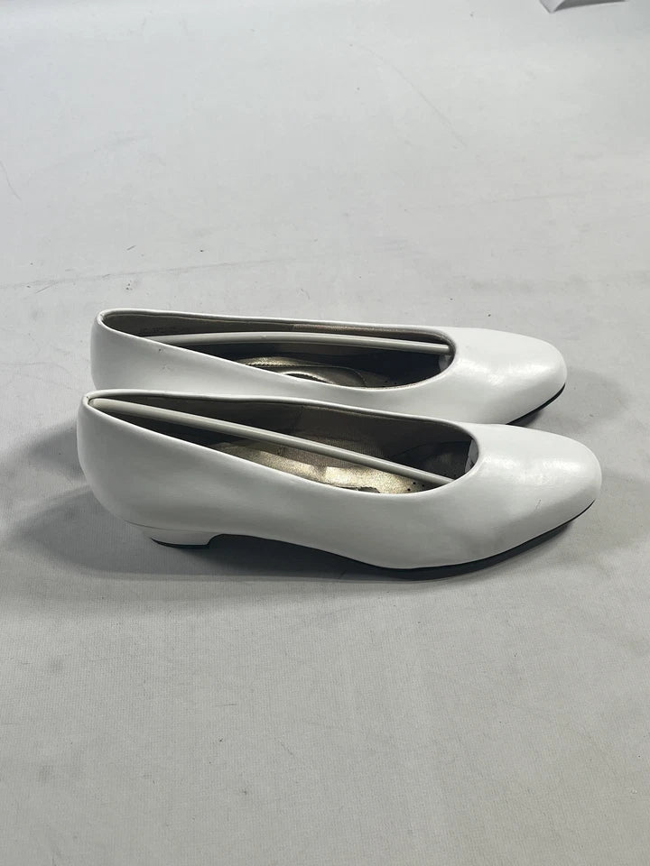 Women's Soft Style Angel II White Elegance Low Heel Slip On Shoes