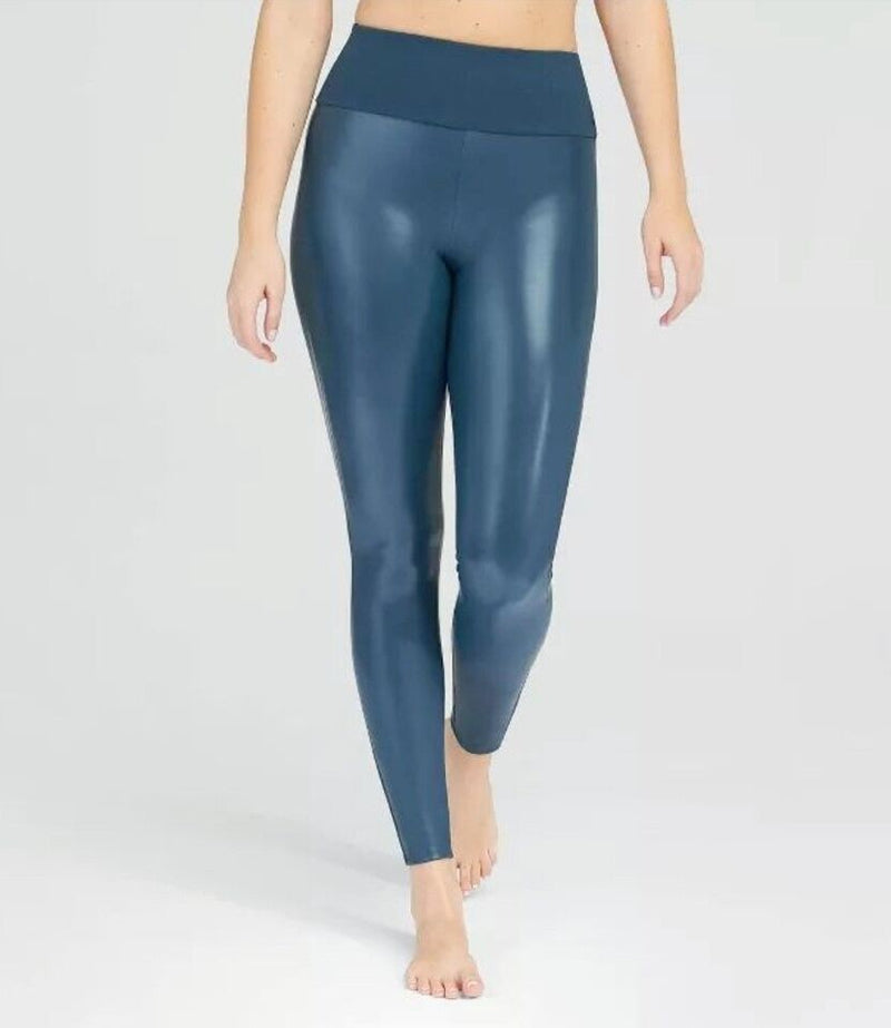 Assets by Spanx NEW Faux Leather Shaping Leggings Pants