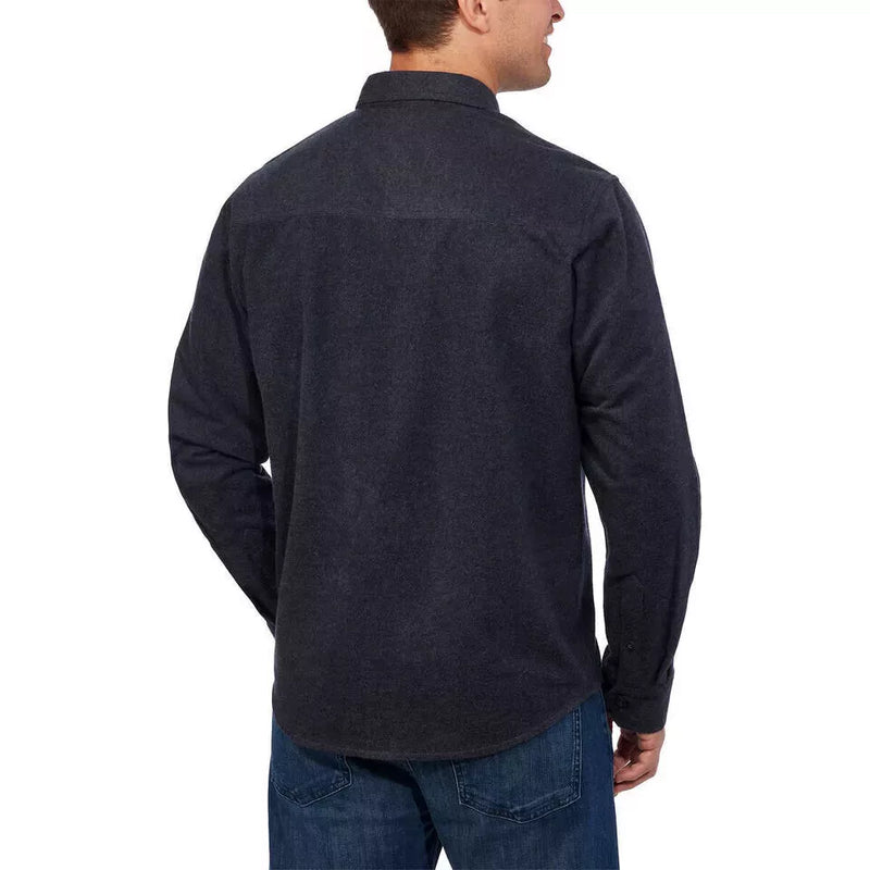 Grizzly Mountain Men’s Black Flannel Chamois Shirt