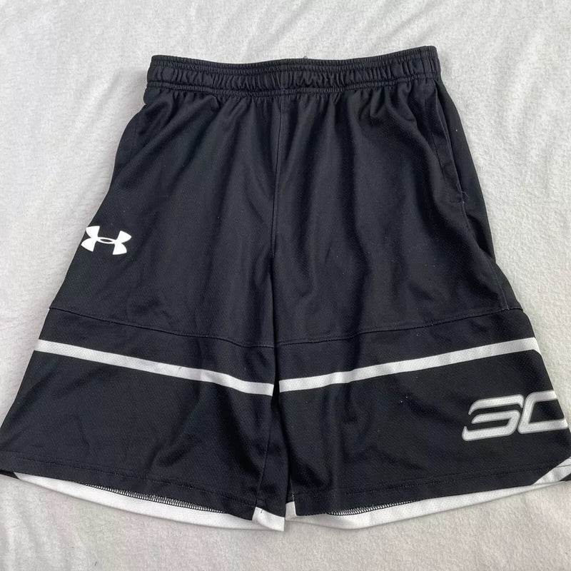 Under Armour Camo Athletic Basketball Shorts men Gym Black